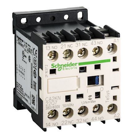 Schneider Electric TeSys K CA2K Control Relay, 380-400 V ac Coil, 4-Pole, 2NO + 2NC, 690 V [CA2KN22Q7]; 212-034
