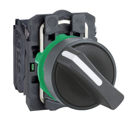 Schneider Electric Selector Switch - (2NO) 22.5mm Cutout Diameter 2 Positions [XB5AD23]; 212-043