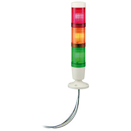 Schneider Electric Harmony XVM Series Green, Orange, Red Buzzer Signal Tower, 3 Lights, 24 V dc, Base-mounted [XVMB2RAGSWSB]; 212-047