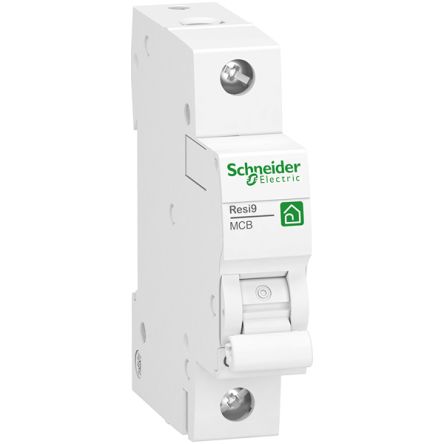 Schneider Electric Resi9 R9F2 MCB, 1P, 32A Curve C, 230V AC, 6 kA Breaking Capacity [R9F24132]; 212-142
