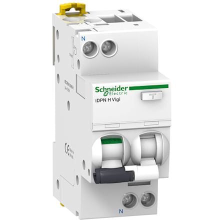 Schneider Electric RCBO, 16A Current Rating, 1P+N Poles, 30mA Trip Sensitivity, Type B, Acti9 Range [A9D07616]; 212-166