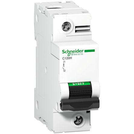 Schneider Electric Acti9 A9N1 MCB, 1P, 80A Curve D, 230-400V AC, 144V DC, 4.5 kA Breaking Capacity [A9N18490]; 212-172