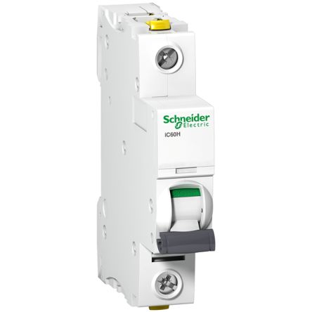 Schneider Electric Acti9 A9F0 MCB, 1P, 6A Curve C, 230V AC, 72V DC, 15 kA Breaking Capacity [A9F07106]; 212-248