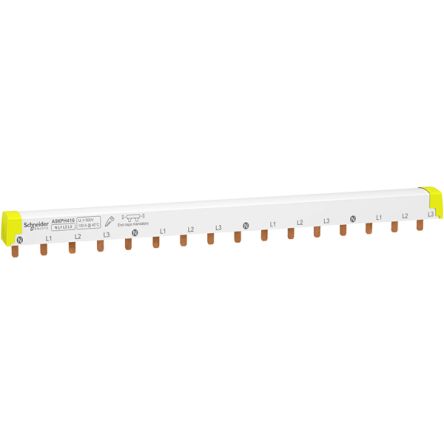 Schneider Electric Acti9 3 Phase Busbar, 415V ac, 18mm Pitch [A9XPH416]; 212-255