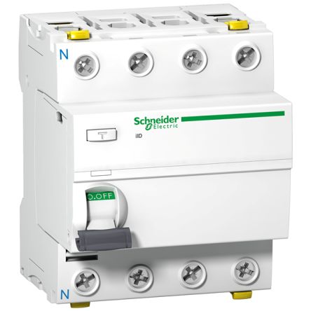 Schneider Electric A9Z RCCB, 40A, 4 Pole, 300mA, Type A-SI, 380-415V ac [A9Z35440]; 212-258