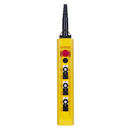 Schneider Electric Snap Action Push Button Control Station - SPST, SPST, Glass Reinforced Polyester, 7 Cutouts, Black, [XACB6933]; 212-305