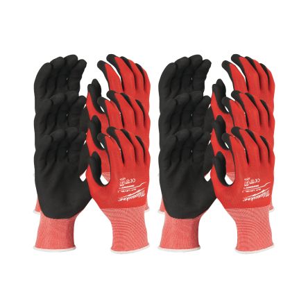 Milwaukee CUT A Black/Red Nitrile Cut Resistant Work Gloves, Size 11, XXL, Nitrile Coating [4932471617]; 212-441