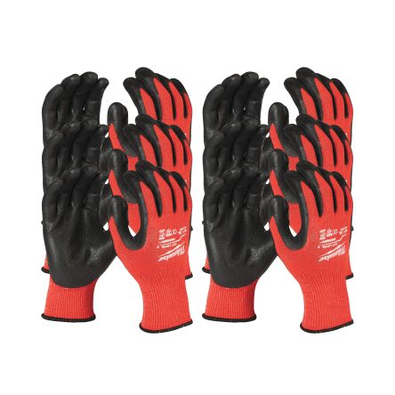Milwaukee CUT C Black/Red Nitrile Cut Resistant Work Gloves, Size 11, XXL, Nitrile Coating [4932471621]; 212-498