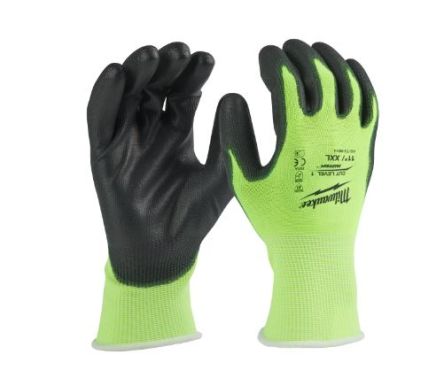 Milwaukee SMARTSWIPE Black, Green Polyurethane Cut Resistant Work Gloves, Size 8, M, Polyurethane Coating [4932492914]; 212-514