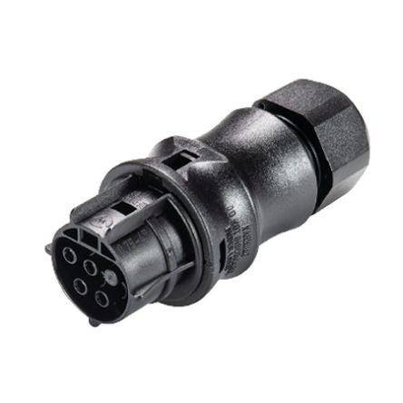 Wieland RST CLASSIC Series Connector, 4-Pole, Female, 4-Way, Push-In, 20A, IP66, IP68, IP69 [96.041.4153.1]; 212-725