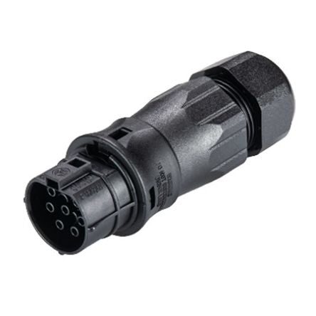 Wieland RST CLASSIC Series Connector, 7-Pole, Female, 7-Way, Push-In, 20A, IP66, IP68, IP69 [96.071.4553.1]; 212-732
