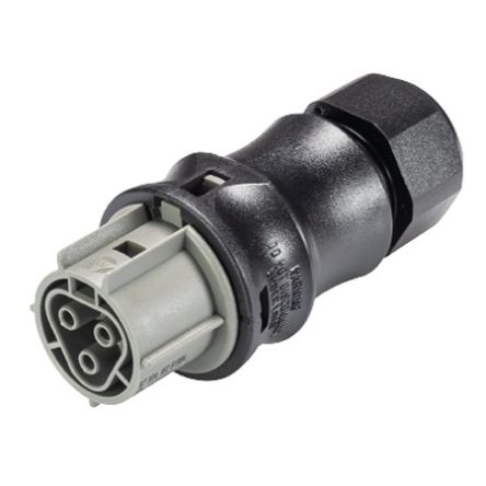Wieland RST CLASSIC Series Connector, 3-Pole, Female, 3-Way, Push-In, 25A, IP66, IP68 [96.031.4154.3]; 212-743