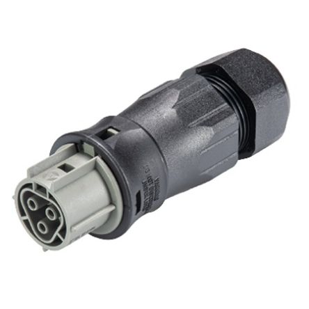 Wieland RST CLASSIC Series Connector, 3-Pole, Female, 3-Way, Push-In, 25A, IP66, IP68 [96.031.4554.3]; 212-747