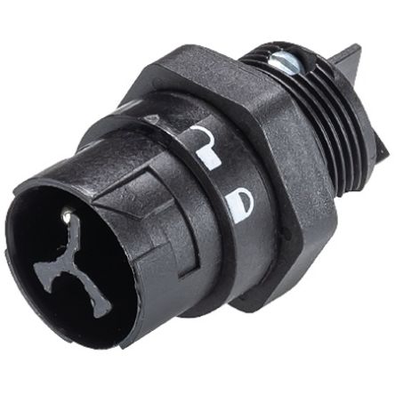 Wieland RST MINI Series Connector, 2-Pole, Male, 2-Way, Push-In, 16A, IP66, IP68, IP69 [46.032.5054.1]; 212-763