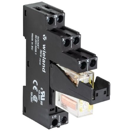 Wieland R1.188 Safety Relay 24V dc, Single Channel 2 Safety Contacts [R1.188.3950.0]; 212-775