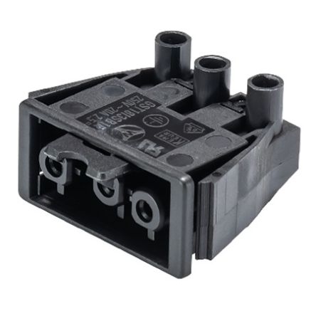 Wieland Gesis CLASSIC Series Connector, 3-Pole, Female, 3-Way, Push-In, 20A, IP40 [92.031.8758.1]; 212-788