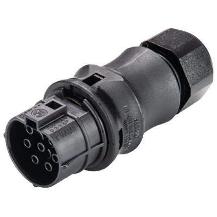 Wieland RST CLASSIC Series Connector, 7-Pole, Female, 7-Way, Push-In, 16A, IP66, IP68, IP69 [96.071.4053.1]; 212-798