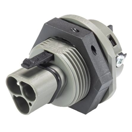 Wieland RST CLASSIC Series Connector, 3-Pole, Male, 3-Way, Push-In, 25A, IP66, IP68 [96.032.5054.3]; 212-807