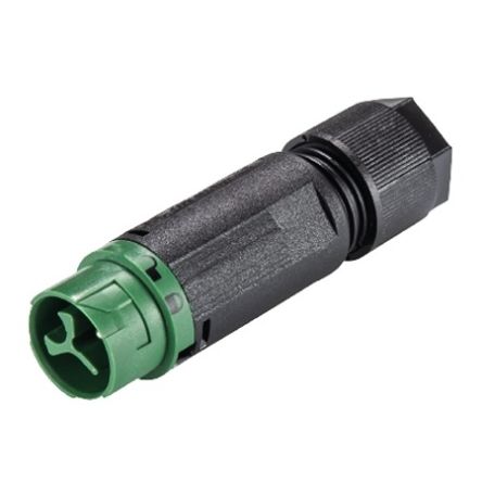 Wieland RST MINI Series Connector, 3-Pole, Male, 3-Way, Push-In, 16A, IP66, IP68, IP69 [46.032.4555.7]; 212-810