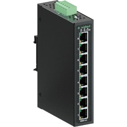 Wieland WIENET UMS 8-C, Unmanaged 8 Port Network Switch [83.040.1281.0]; 212-820
