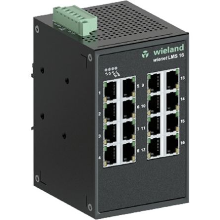 Wieland WIENET LMS 8G-2SFP-W, Unmanaged 16 Port Network Switch [83.040.1334.0]; 212-822