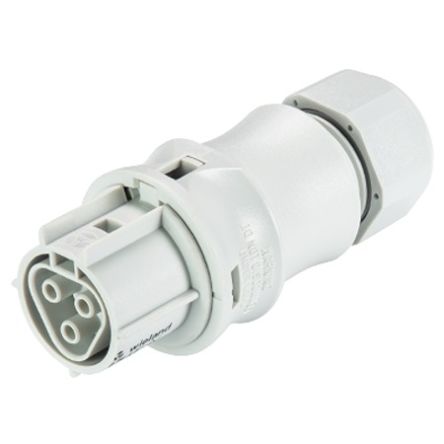 Wieland RST CLASSIC Series Connector, 3-Pole, Female, 3-Way, Push-In, 20A, IP66, IP68, IP69 [96.031.4053.0]; 212-827