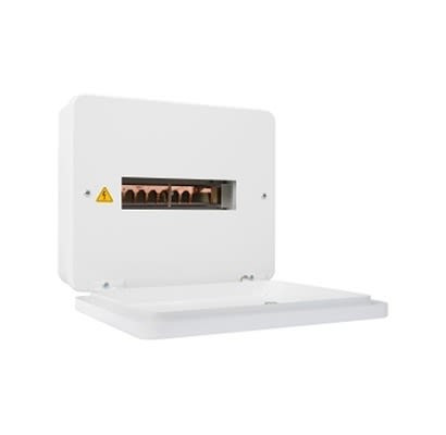 Schneider Electric 8 Way Metal Consumer Unit, 100A, IP3x (with cover), IPxx D (on top) EZ9E8 [EZ9E8MCU]; 214-778