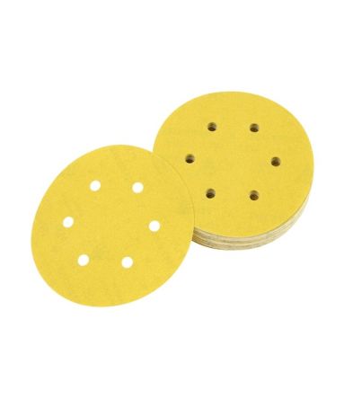 DeWALT DT31 Aluminium Oxide Sanding Disc, 150mm, 120 Grit, 10 in pack [DT3125-QZ]; 215-523
