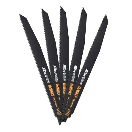DeWALT Wood 305mm Cutting Length Reciprocating Saw Blade, Pack of 5 [DT2314L-QZ]; 215-525