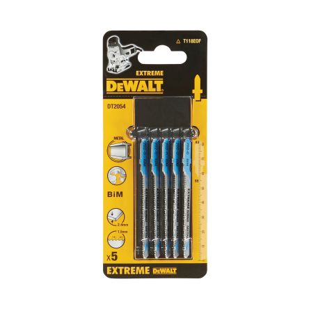 DeWALT Metal 55mm Cutting Length Jigsaw Blade, Pack of 5 [DT2054-QZ]; 215-526