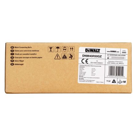 DeWALT Galvanised Nails; 44mm; [DNM40R50GZ]; 215-531