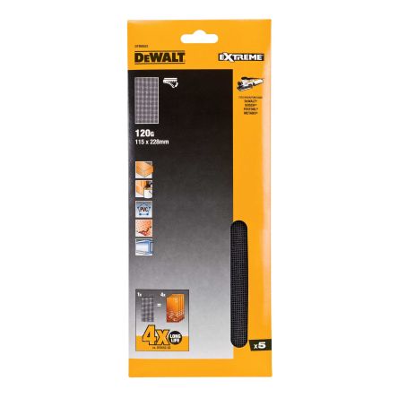 DeWALT DTM85 Sandpaper, 228mm 115mm, 120 Grit [DTM8552-QZ]; 215-571