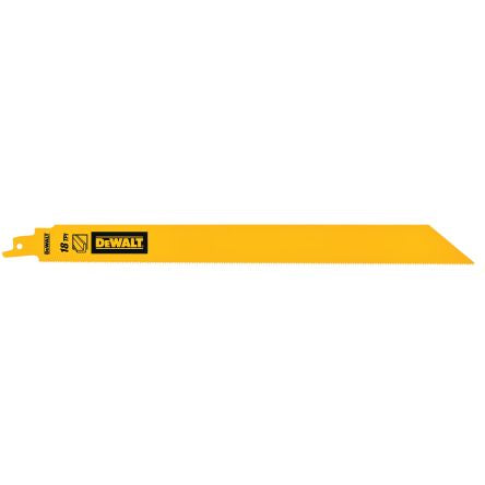 DeWALT, 18 Teeth Per Inch Metal 304mm Cutting Length Reciprocating Saw Blade, Pack of 5 [DT90391-QZ]; 215-575