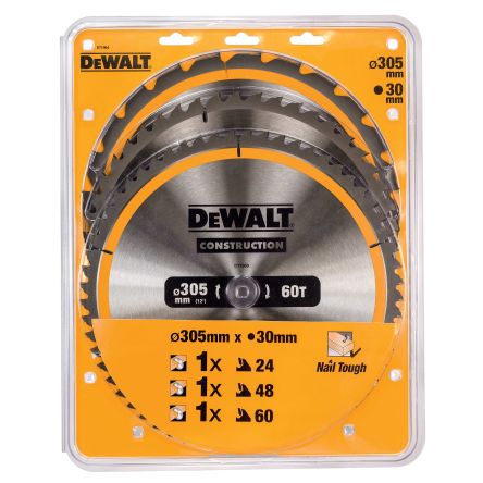 DeWALT Multiple Materials Circular Saw Blade, Pack of 3 [DT1964-QZ]; 215-666