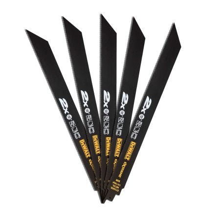 DeWALT, 14 Teeth Per Inch Metal 305mm Cutting Length Reciprocating Saw Blade, Pack of 5 [DT2409L-QZ]; 215-682