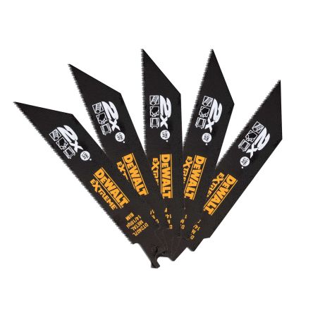 DeWALT, 14, 18 Teeth Per Inch Metal Reciprocating Saw Blade, Pack of 5 [DT2407L-QZ]; 215-703