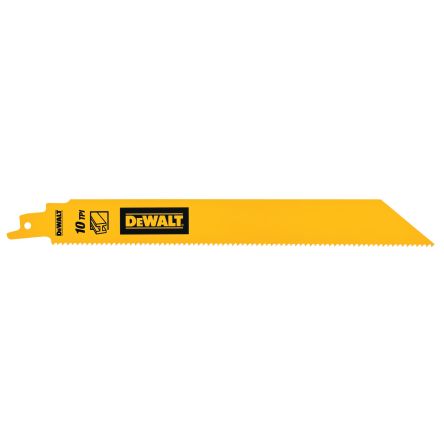 DeWALT, 10 Teeth Per Inch Metal 228mm Cutting Length Reciprocating Saw Blade, Pack of 5 [DT90386-QZ]; 215-795