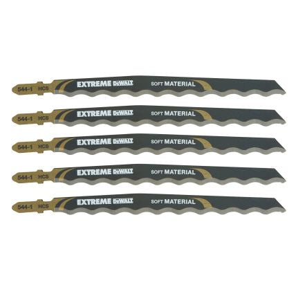 DeWALT Multiple Materials 125mm Cutting Length Jigsaw Blade, Pack of 5 [DT2201-QZ]; 215-809