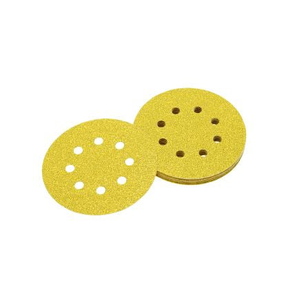 DeWALT DT31 Aluminium Oxide Sanding Disc, 125mm, 60 Grit, 10 in pack [DT3102-QZ]; 215-818