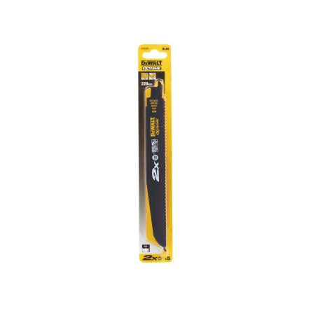 DeWALT Wood 228mm Cutting Length Reciprocating Saw Blade, Pack of 5 [DT2307L-QZ]; 215-846