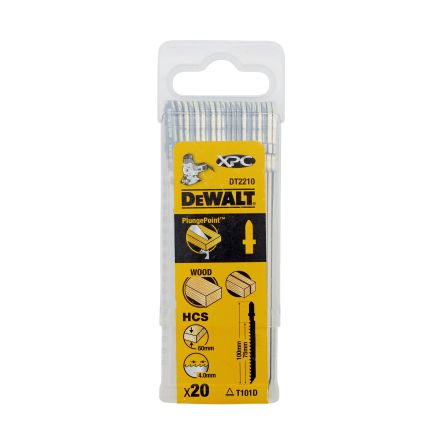 DeWALT Multiple Materials 75mm Cutting Length Jigsaw Blade, Pack of 20 [DT2210-QZ]; 215-910