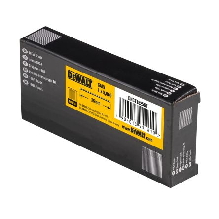 DeWALT Galvanised Nails; 1.25mm; [DNBT1825GZ]; 216-052