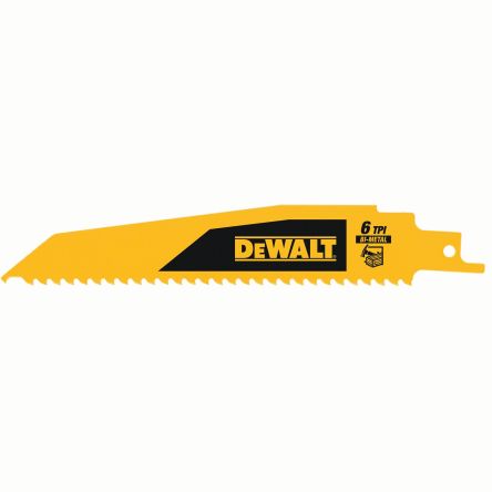 DeWALT Wood 152mm Cutting Length Reciprocating Saw Blade, Pack of 5 [DT90380-QZ]; 216-092