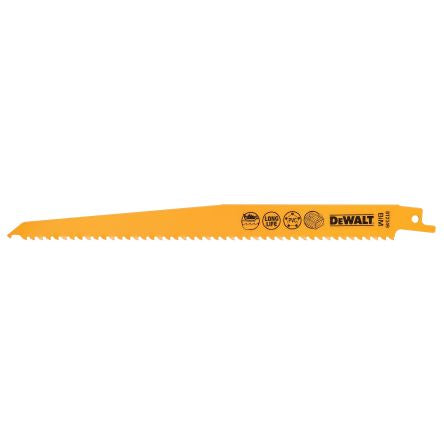 DeWALT, 6 Teeth Per Inch Wood 228mm Cutting Length Reciprocating Saw Blade, Pack of 5 [DT2349-QZ]; 216-153