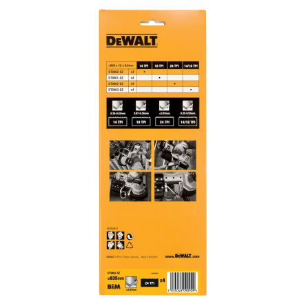 DeWALT, 24 Teeth Per Inch Metal, Plastic Band Saw Blade, Pack of 4 [DT8462-QZ]; 216-159