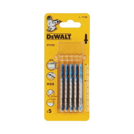 DeWALT Metal 50mm Cutting Length Jigsaw Blade, Pack of 5 [DT2162-QZ]; 216-237
