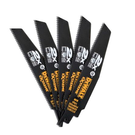 DeWALT, 10 Teeth Per Inch Multiple Materials Reciprocating Saw Blade, Pack of 5 [DT2301L-QZ]; 216-239