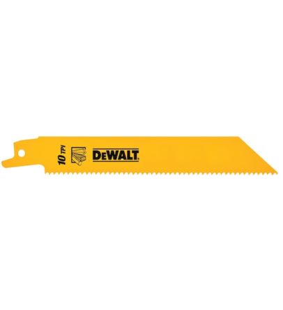 DeWALT, 10 Teeth Per Inch Metal, Wood Reciprocating Saw Blade, Pack of 5 [DT2345-QZ]; 216-241