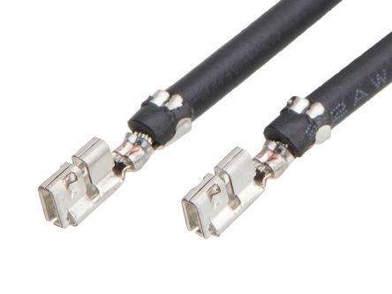 Molex Female Micro-One to Female Micro-One Crimped Wire, 150, 22, Black [2196541122]; 217-372