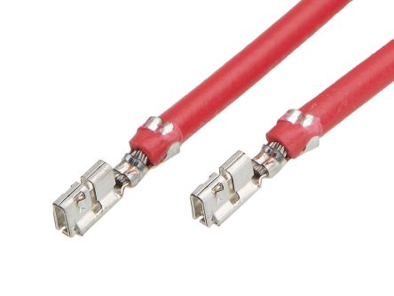 Molex Female Micro-One to Female Micro-One Crimped Wire, 75, 22, Red [2196542121]; 217-377